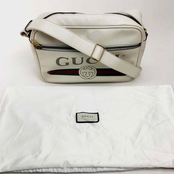 GUCCI White Messenger Shoulder Bag - Picture 10 of 13